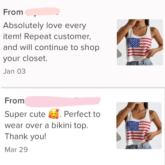 American Flag White Tank Top Crop Raw Hem Stripes Stars United States - Picture 9 of 16